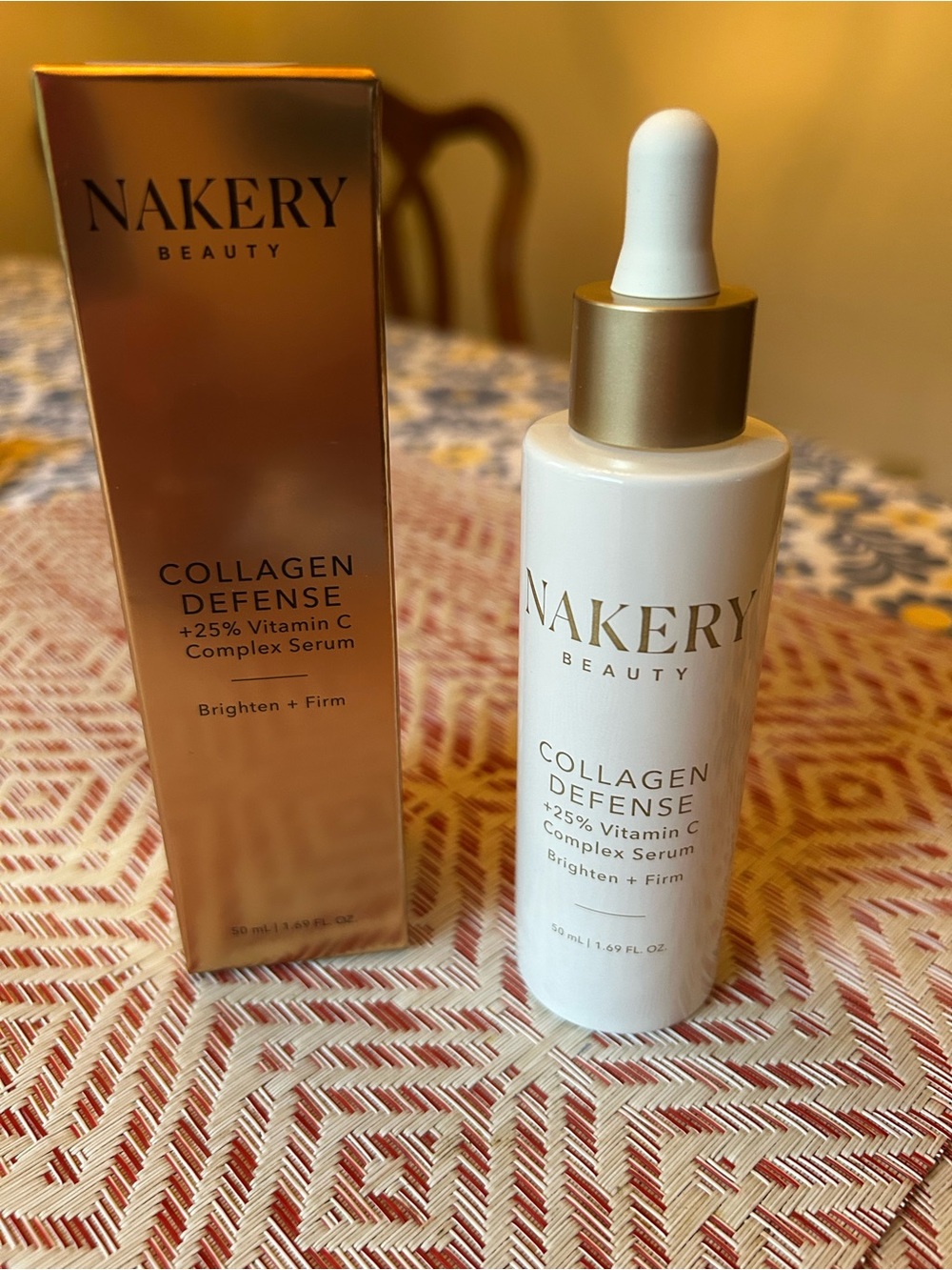 Nakery Collagen Defense Face Serum, 25% Vitamin C Complex, Anti-Aging 1.69 Fl oz